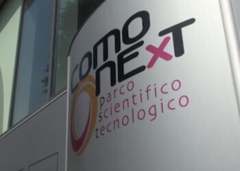 L'ingresso del Parco Scientifico Tecnologico ComoNExT a Lomazzo