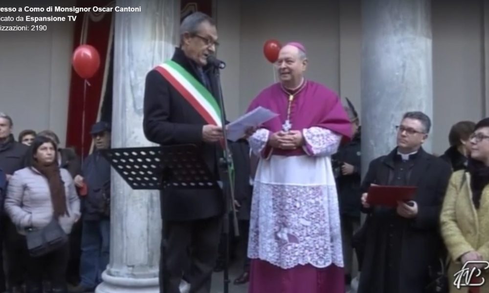 Oscar Cantoni nuovo vescovo di Como: il discorso del sindaco Mario Lucini