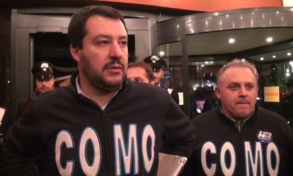 Como, folla per Salvini. “Se vince il No, passeggiata al Santuario di Ossuccio”