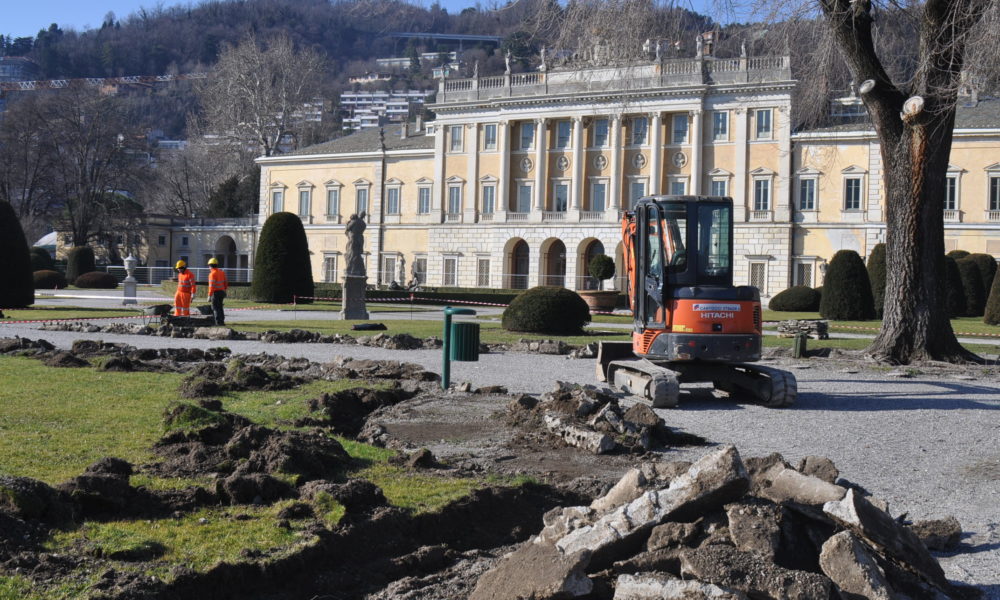 Cantiere di Villa Olmo, partono le visite guidate. Obbligatorio prenotarsi