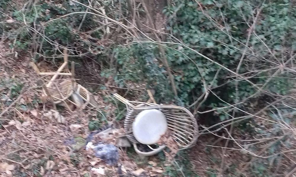 FOTO I boschi di Monte Olimpino: un’oscena discarica. Il reportage di una telespettatrice