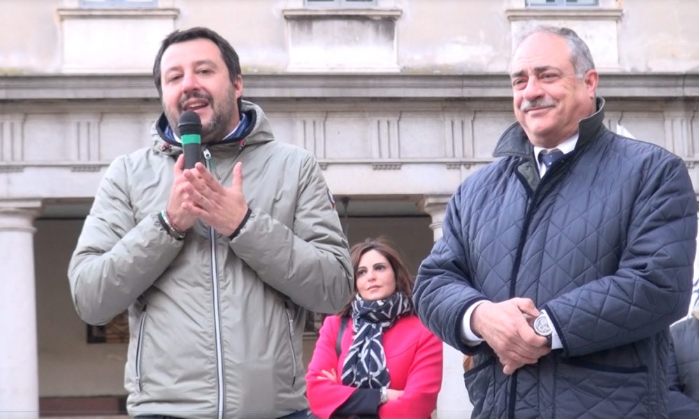 VIDEO Salvini a Como per Landriscina spara a zero: “Traglio? Il Pd si vergogna di se stesso”