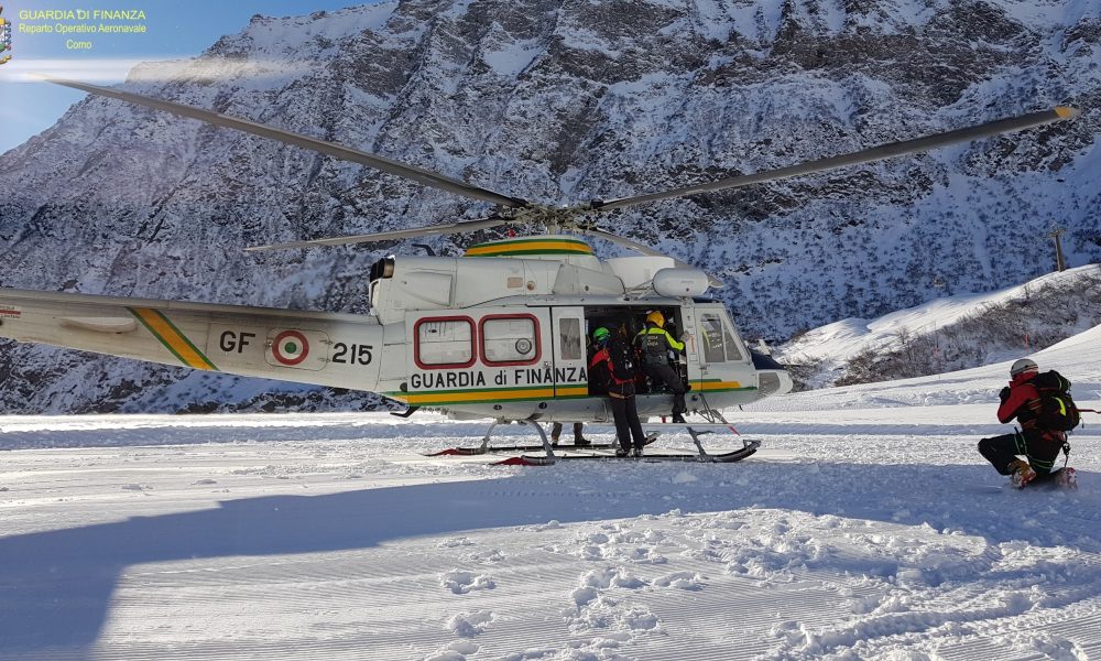 Sicurezza in montagna, nuovo protocollo nazionale, protagonista l’elicottero della finanza di Como