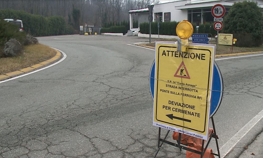 Chiuso il Ponte di Cantù Asnago. I lavori termineranno il 31 gennaio