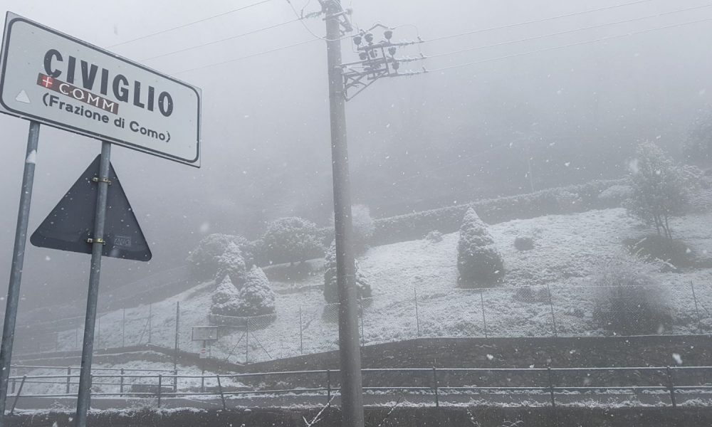 Neve a Como, precipitazioni più copiose sulle zone collinari e montane della provincia