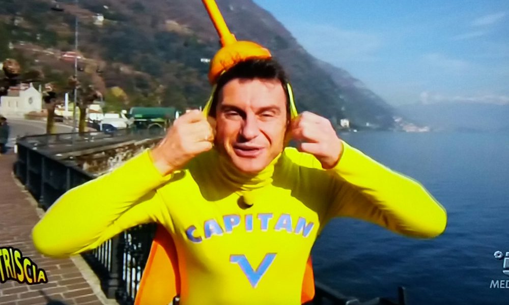 Frana di Argegno, un servizio a Striscia la Notizia con Capitan Ventosa