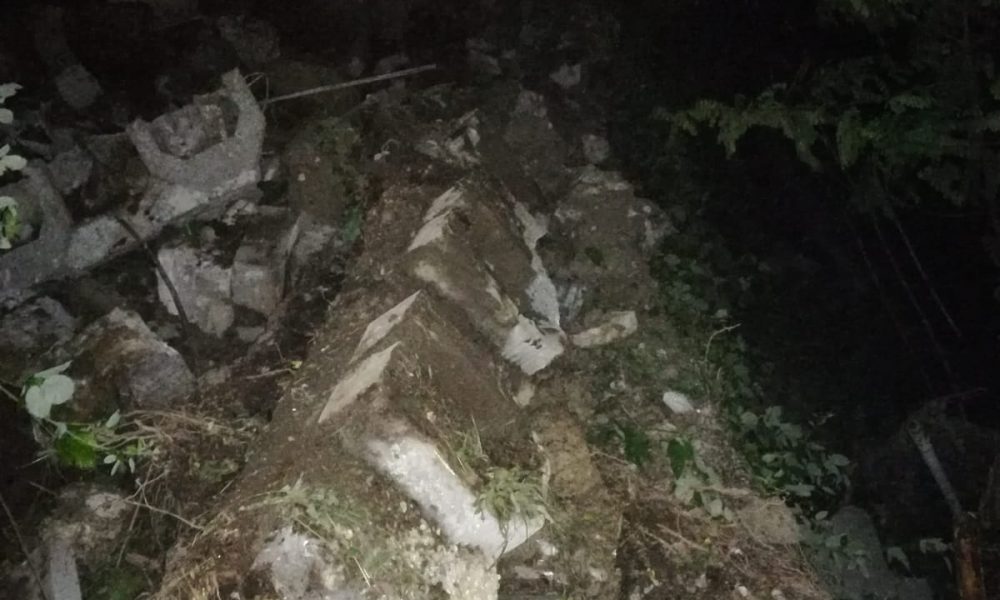 Maltempo, frana un muro di cinta privato in via Val Gioera a Como