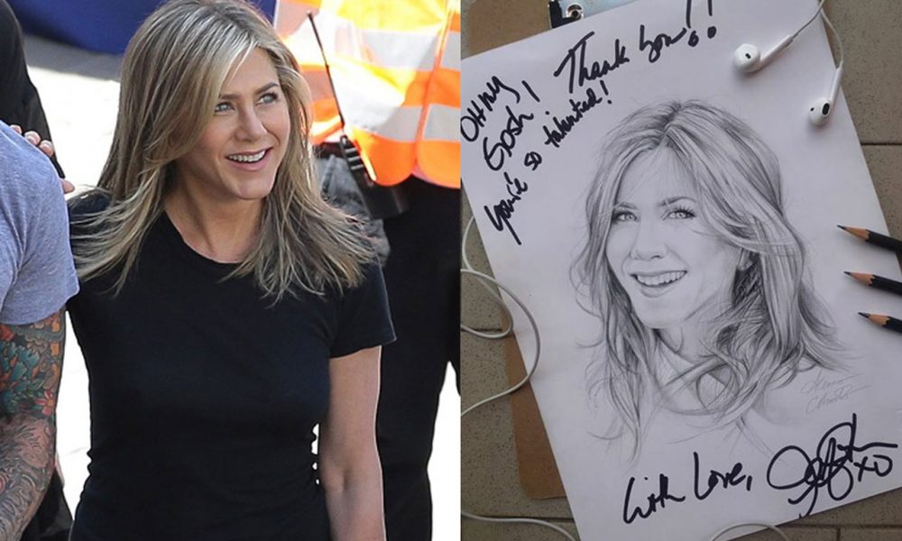 “With love, Jennifer Aniston”. Autografo con dedica: la storia di Alessia, disegnatrice comasca