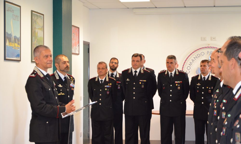 Carabinieri, visita a Como del comandante della legione Lombardia
