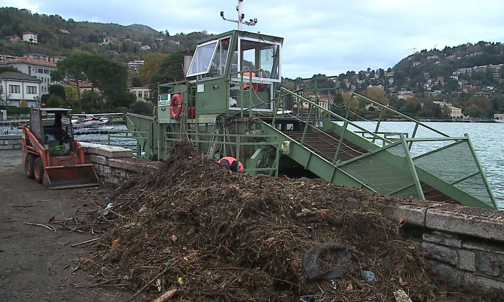Lago ripulito dal battello spazzino, oggi sono stati raccolti oltre 100 quintali di detriti