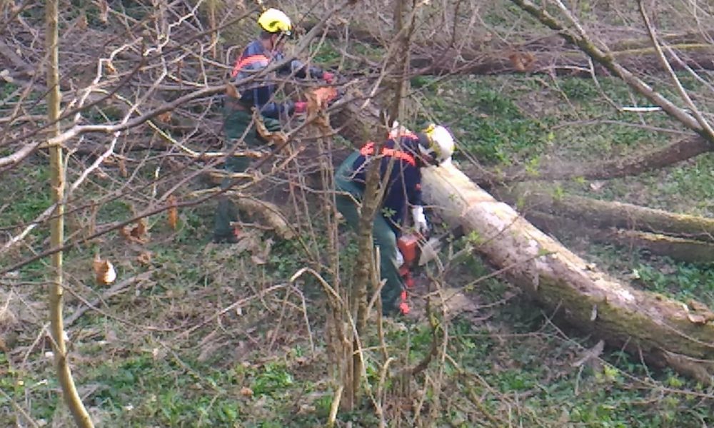 Como, esercitazione dei volontari della protezione civile. Ripulita la roggia di via Pannilani