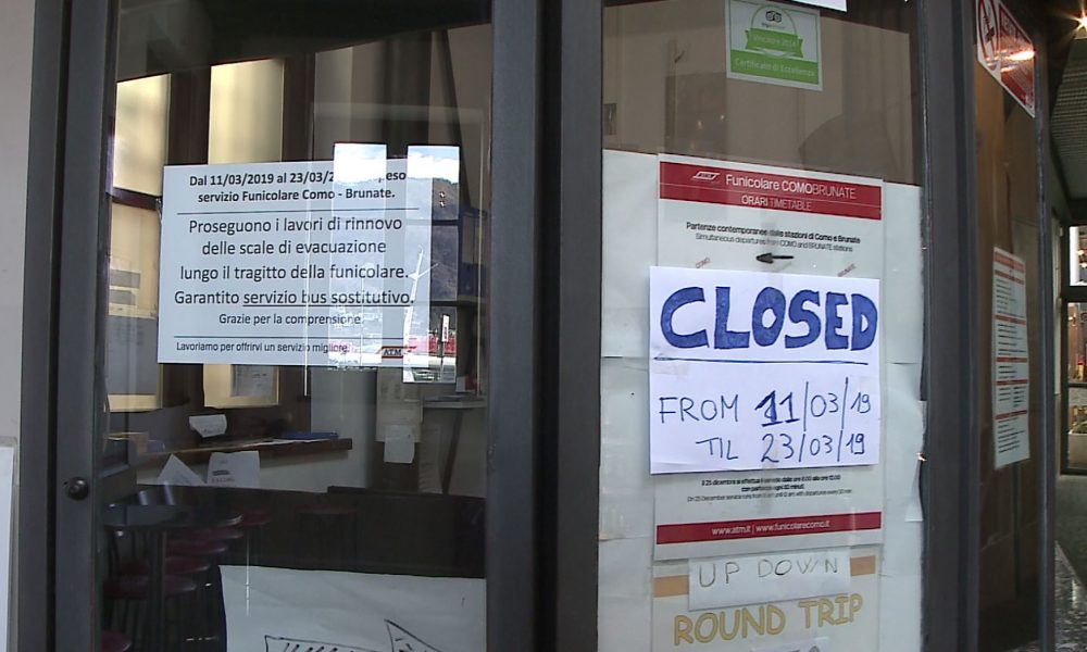 Funicolare Como-Brunate, impianto fermo per lavori fino al 23 marzo