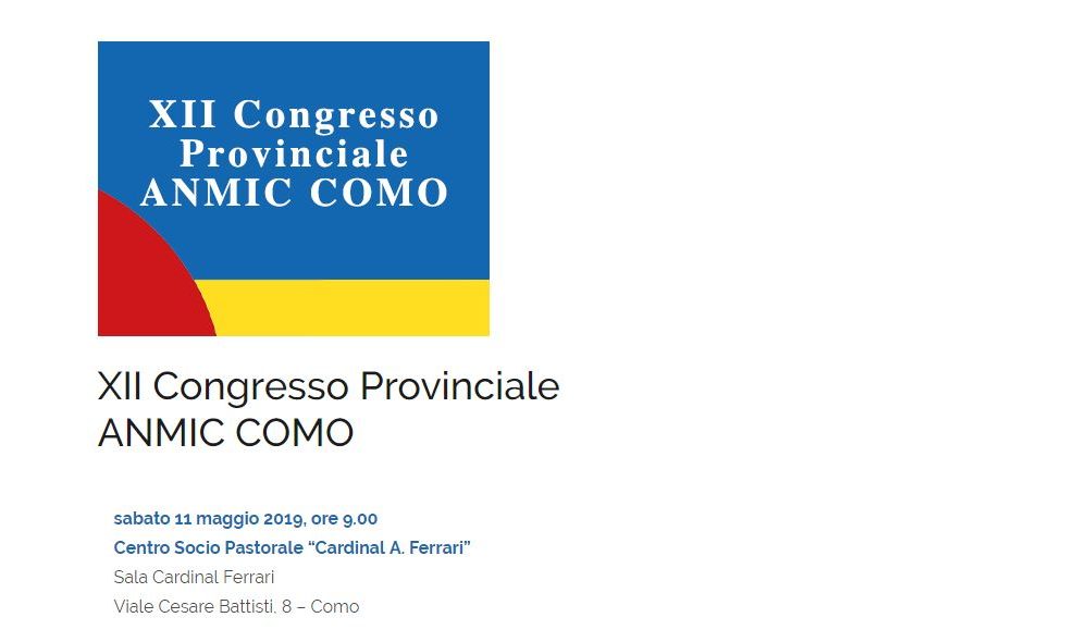 Il Congresso dell’Anmic provinciale a Como l’11 maggio