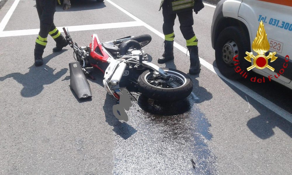 Casnate, scontro tra un’auto e una moto, ferito un 17enne