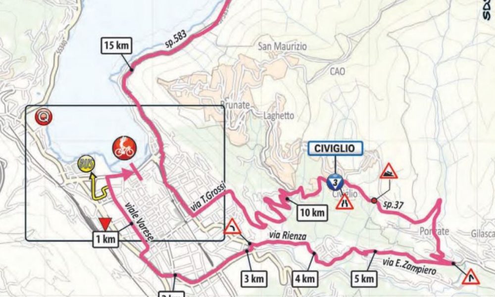 Giro d’Italia a Como: il passaggio dei ciclisti in città e le strade chiuse