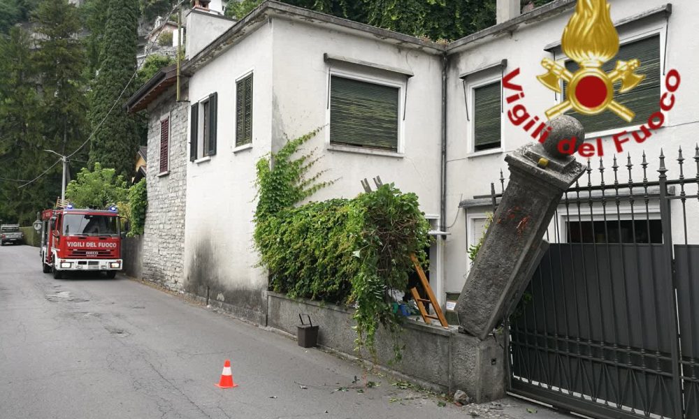 Incidente a Moltrasio, intervento dei vigili del fuoco