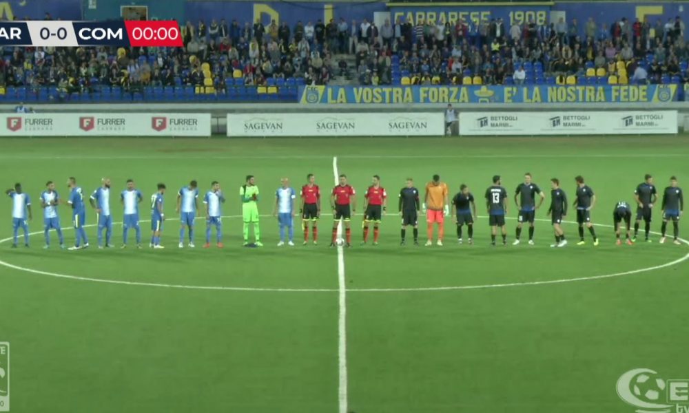 Trasferta amara per il Como: la Carrarese supera i lariani  per 2-0 e domenica arriva il Lecco