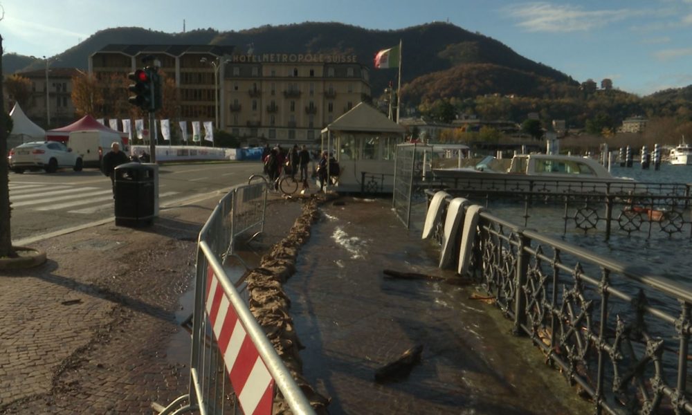 Lago di Como osservato speciale. Pausa dalla pioggia, cala il livello