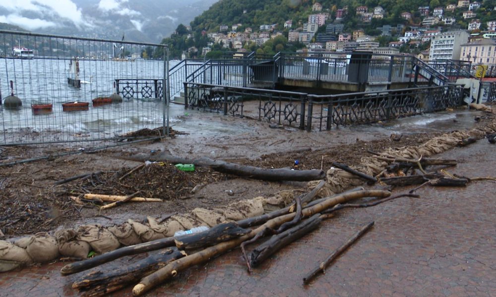 Lago di Como, acqua alta e detriti. Oltre 17mila chili di materiale rimosso