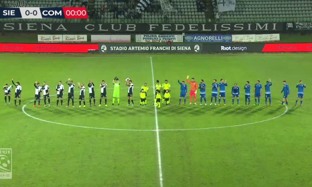 Calcio, sconfitta in trasferta per il Como contro Siena