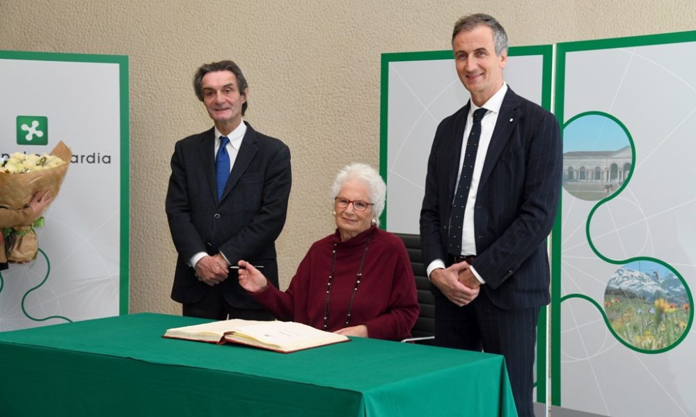 Liliana Segre a Palazzo Pirelli invita i consiglieri regionali al Binario 21. Fermi: “Celebreremo lì il Giorno della Memoria”