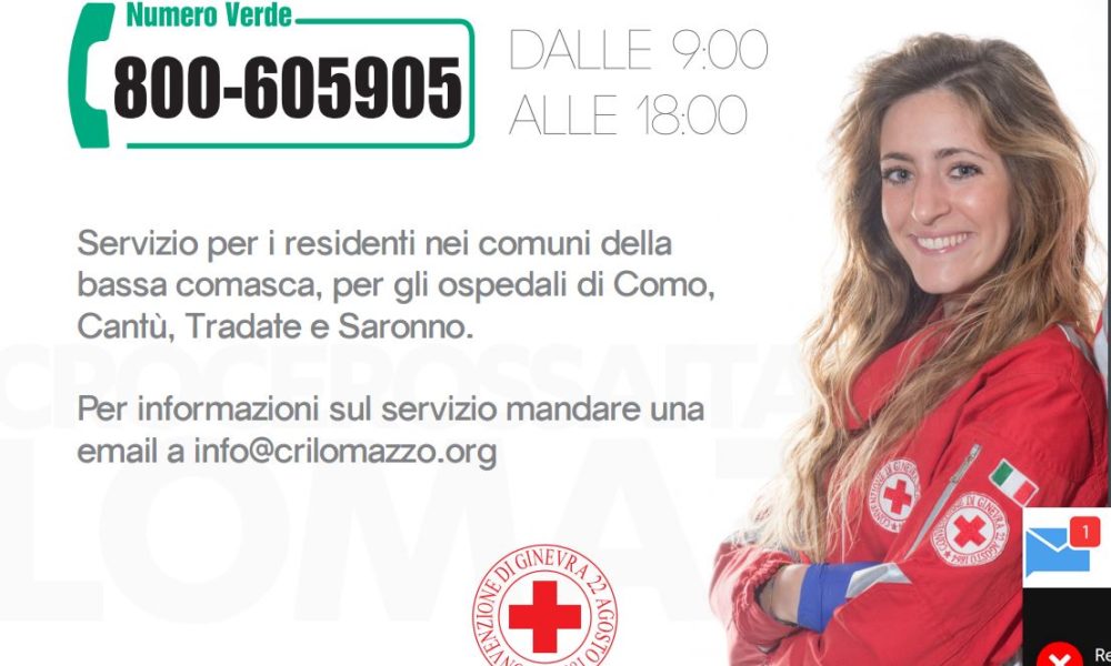 Lomazzo, i volontari della Croce Rossa consegnano la biancheria a chi è in ospedale