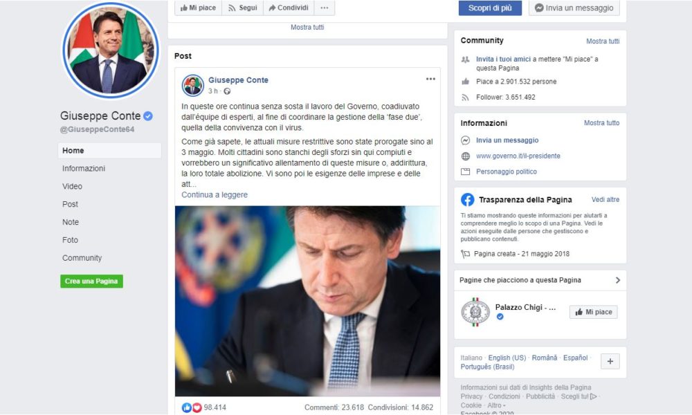 Coronavirus. Fase 2, riaperture dal 4 maggio. Conte: piano differenziato per territori