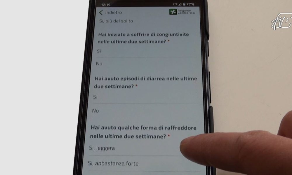 VIDEO – Il questionario (anonimo) per mappare il rischio contagio: ecco come funziona l’app ALLERTALOM