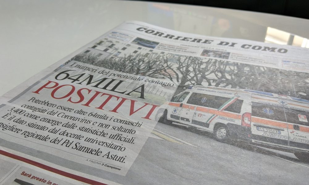 In provincia di Como i contagiati potrebbero essere 64mila