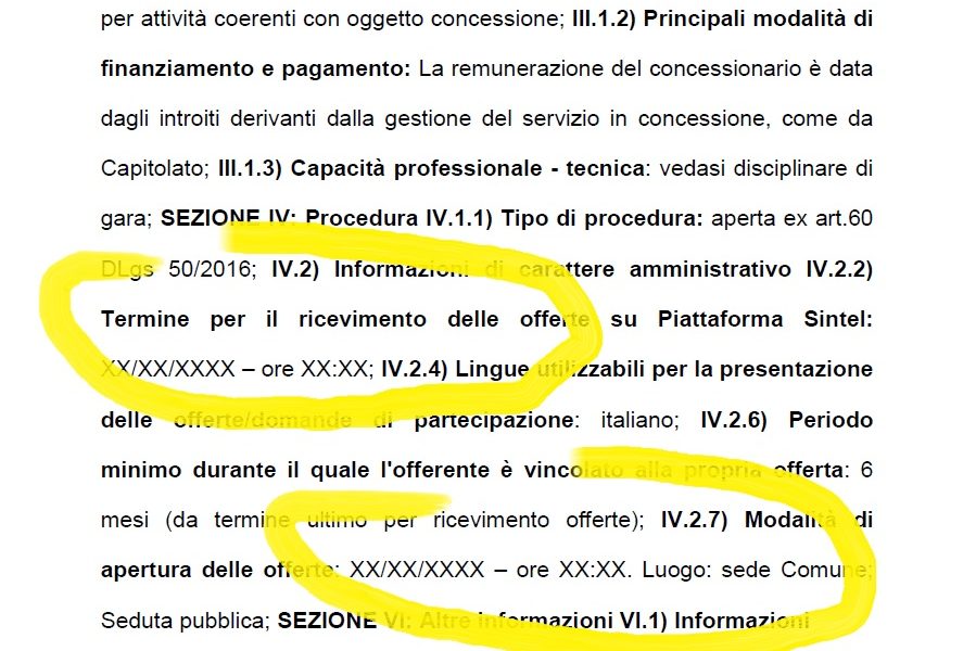 Bando del Comune per gli eventi di Natale fissato per il giorno “xxxx”