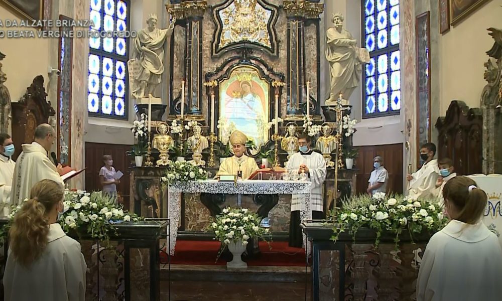 Alzate, festa della Madonna di Rogoredo. L’arcivescovo Delpini: “La devozione è un’opera di Dio”