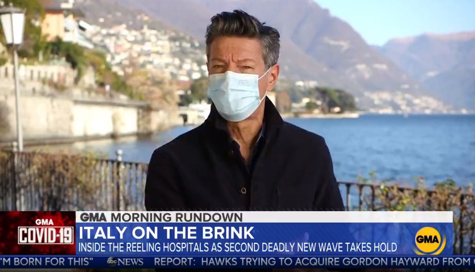 VIDEO – Good Morning America parla di Como: “Da zona vip a epicentro della pandemia”. L’inviato statunitense sul Lario