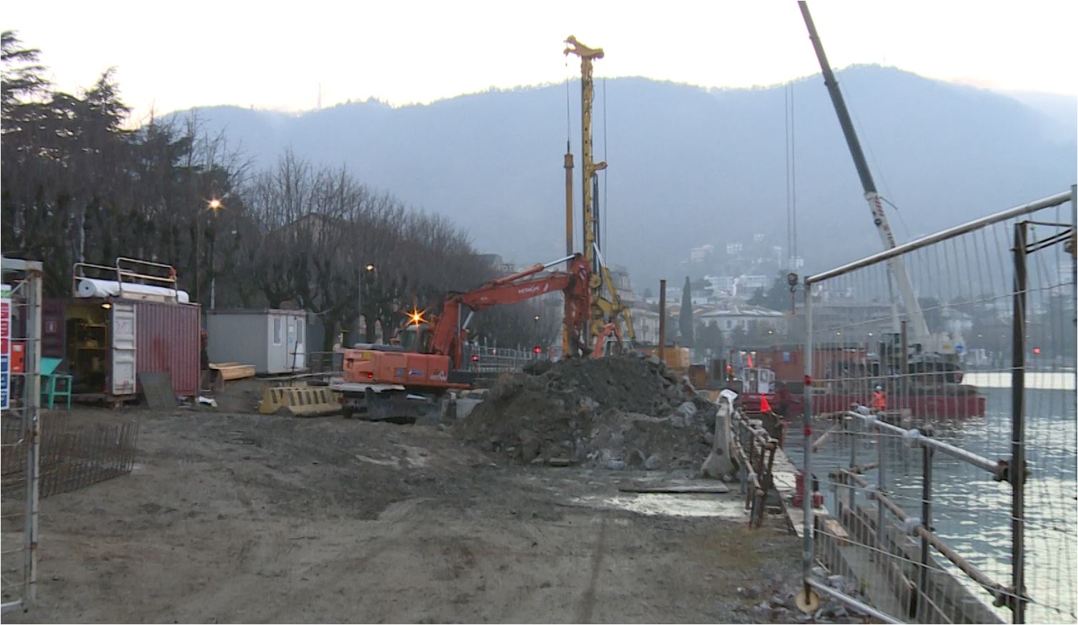 Cantiere paratie, blitz dell’assessore regionale Sertori a Como