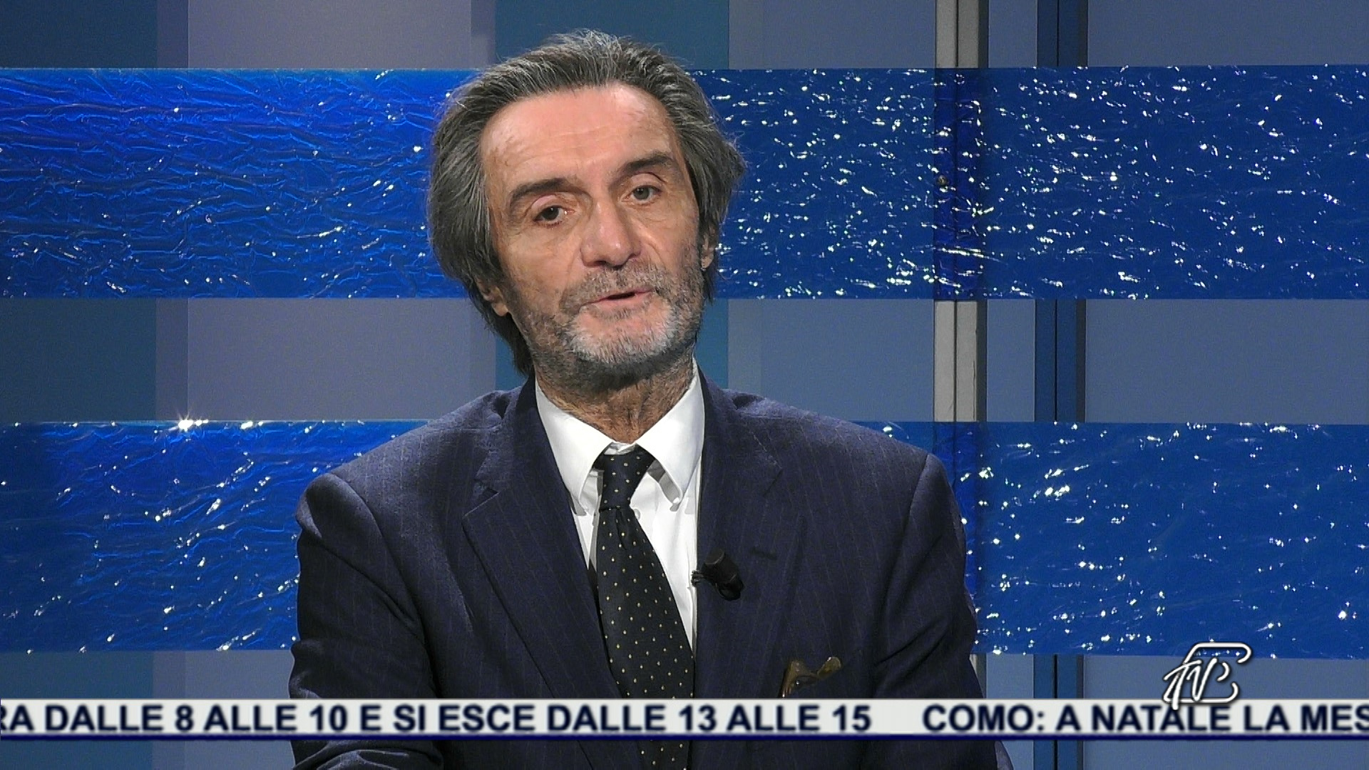 Fontana in diretta a Etg: “Il vaccino è l’unica arma per liberarci da questa piaga”