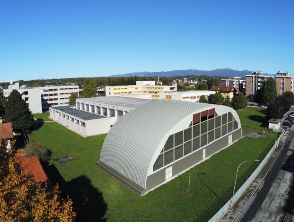Istituto Jean Monnet di Mariano Comense, consegnato oggi il cantiere per la copertura del campo polivalente
