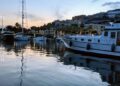 Barche ormeggiate in Liguria, porto, marina