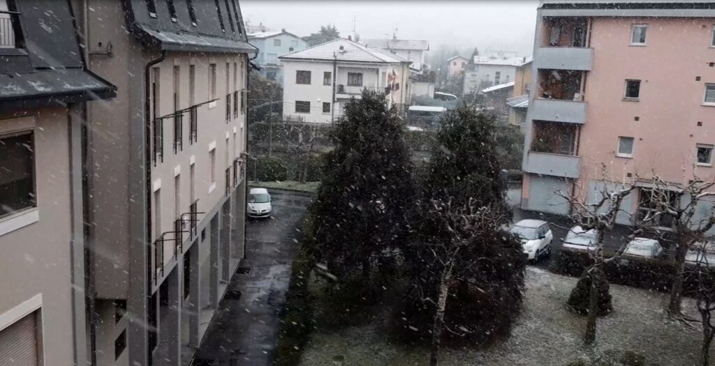 Nevicata nel Comasco