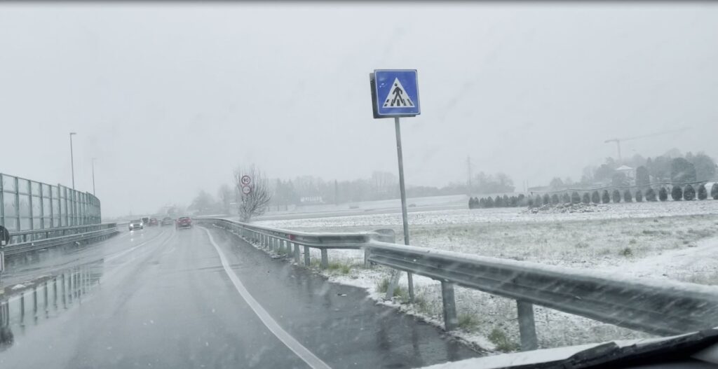 Nevicata nel Comasco