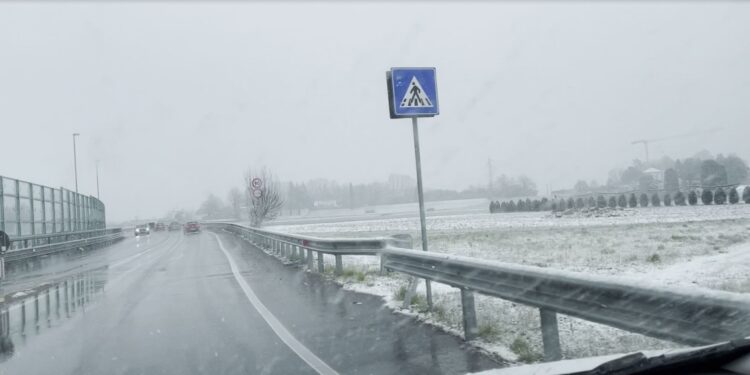 Nevicata nel Comasco