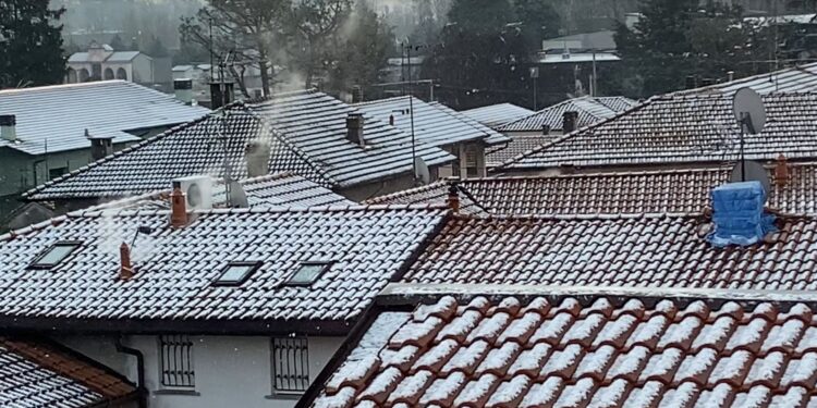 Nevicata nel Comasco