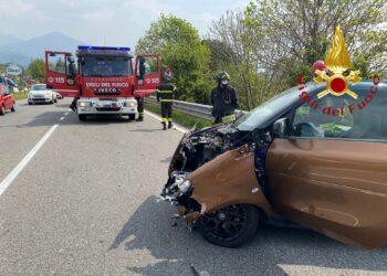 incidente stradale ad Albavilla in via Prealpi