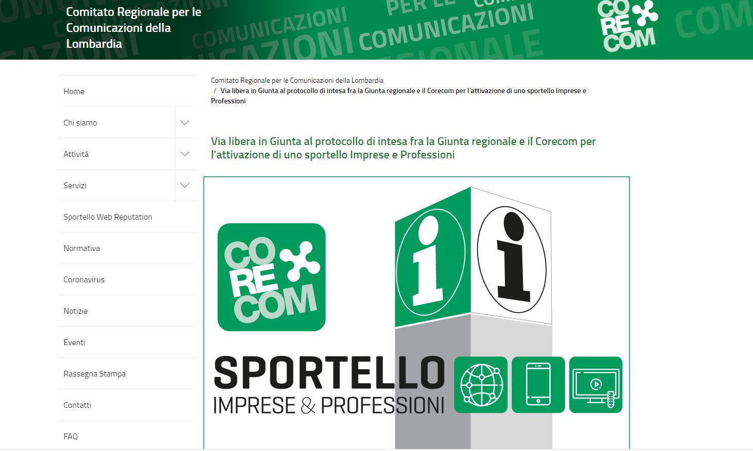 Regione e Corecom Lombardia, nasce lo sportello per risolvere le controversie tra operatori e utenti