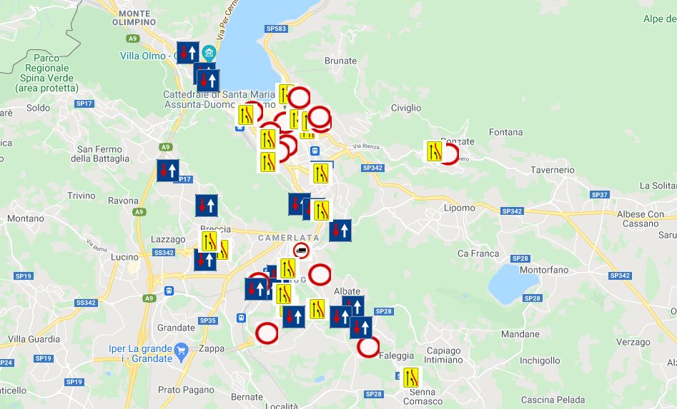 Cantieri e interventi ovunque a Como, la mappa dei lavori nel capoluogo