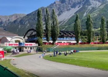 calcio como in ritiro a Bormio