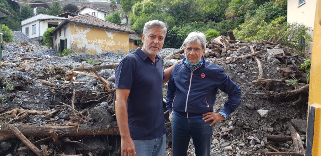 george clooney e roverto pozzi a laglio