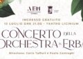 titolo della locandina concerto in erba
