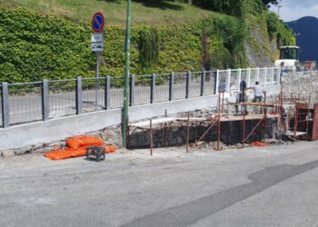 immagine del cantiere in via rovenna a cernobbio