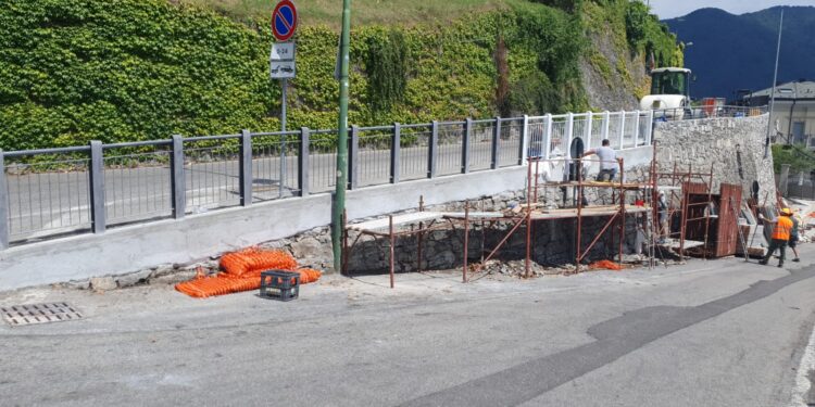 immagine del cantiere in via rovenna a cernobbio