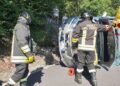 Auto ribaltata a Garzola