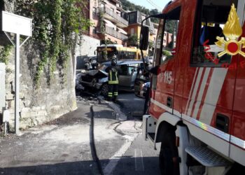 incidente in via Madurzza a Como